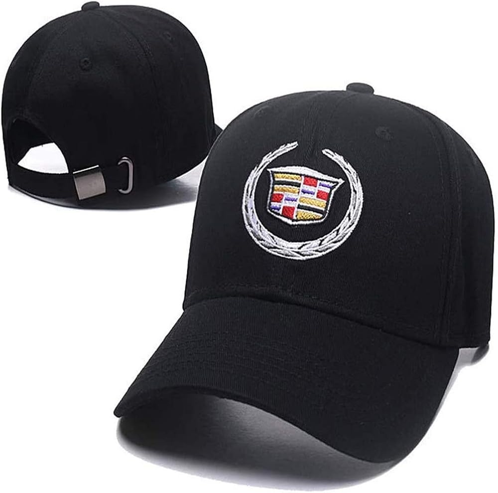 carrac 黑色汽车标志刺绣可调节棒球帽男女帽旅行帽赛